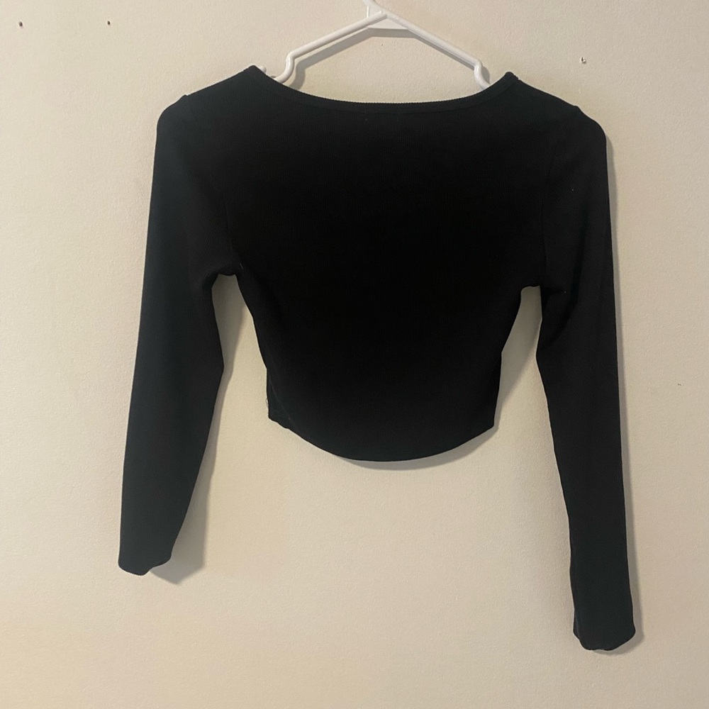 Long Sleeve Rhinestone Tee - Picture 2 of 3